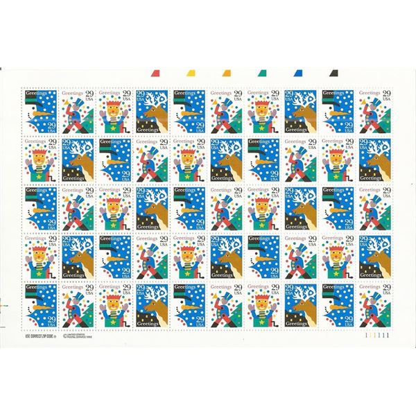 Christmas Season's Greetings Stamps