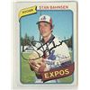 Image 1 : Montreal Expos Stan Bahnsen 1980 Topps #653 signed trading card