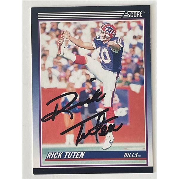 Buffalo Bills Rick Tuten 1990 Score signed trading card