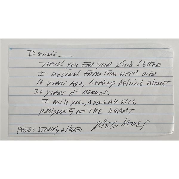 Antonio Fargas signed note