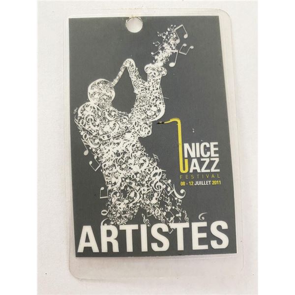 2011 Nice Jazz Festival Backstage Artist Pass