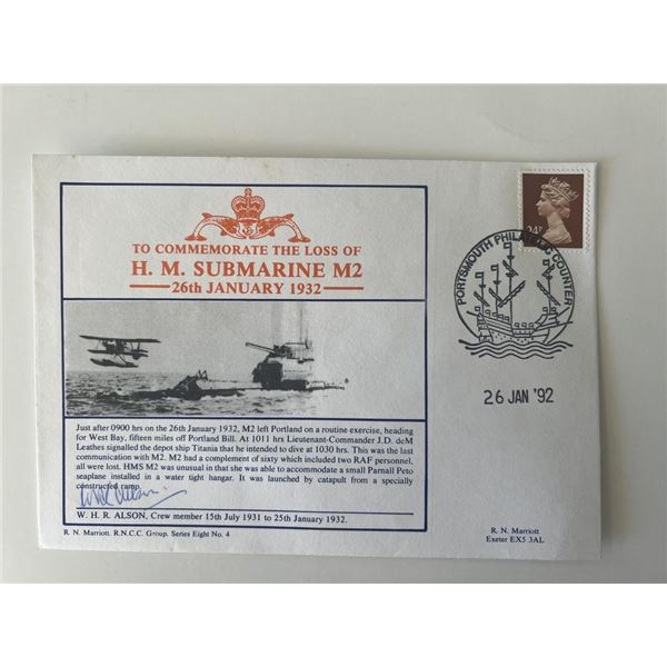 W.H.R Alson signed commemorative cover