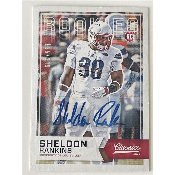Sheldon Rankins 2016 Classics signed Rookie trading card