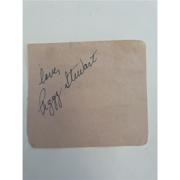 Actress Peggy Stewart original signature