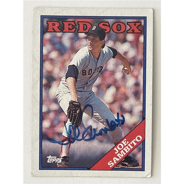 Boston Red Sox Joe Sambito signed 1988 Topps #784 trading card