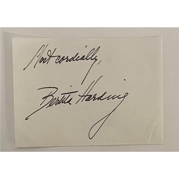 Author Bertita Harding original signature