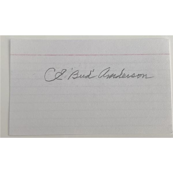 Pilot Bud Anderson original signature