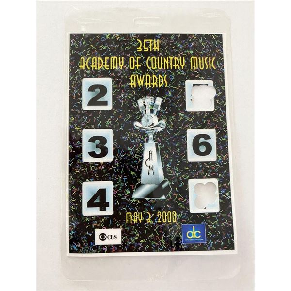 35th Academy of Country Music Awards Backstage Pass