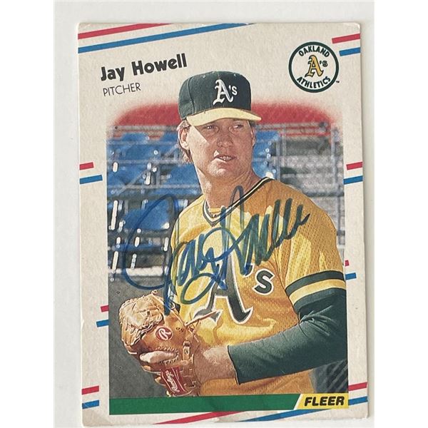 Oakland Athletics Jay Howell signed 1988 Fleer #282 trading card