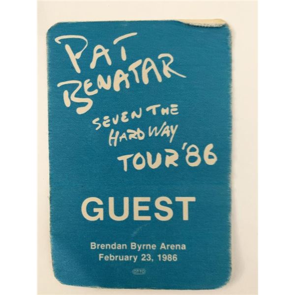 Pat Benatar Seven the Hard Way 1986 Tour Backstage Pass