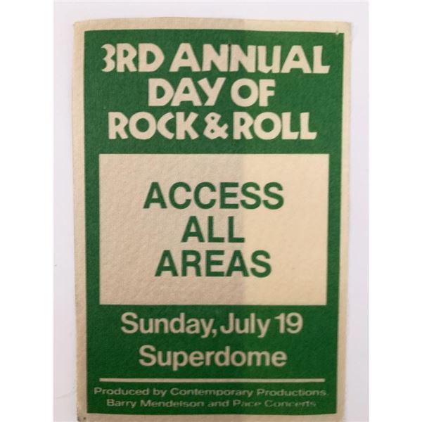3rd Annual Day of Rock & Roll Access All Areas Pass