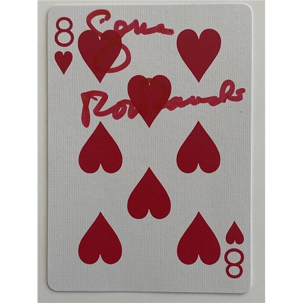 Gena Rowlands signed playing card