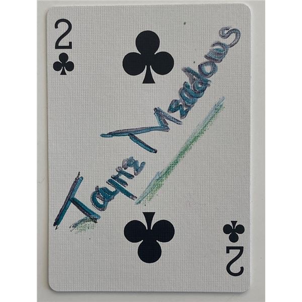 Jayne Meadows signed playing card