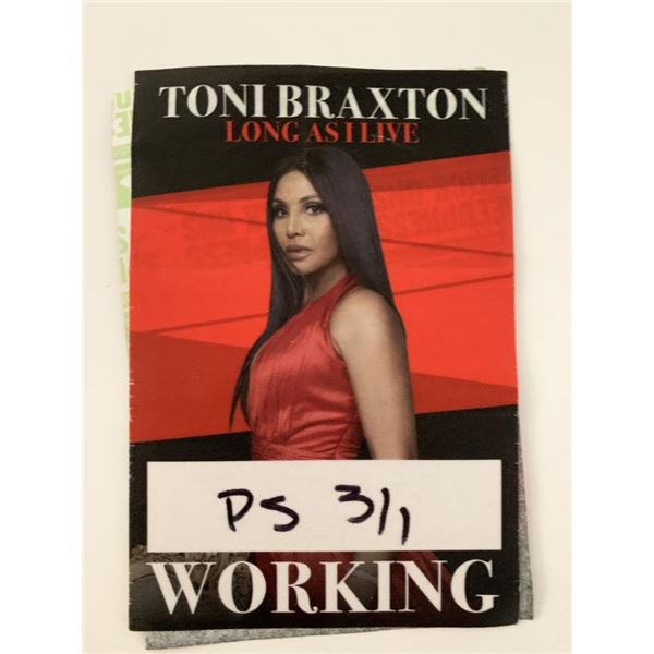 Toni Braxton Long As I Live Working Backstage Pass