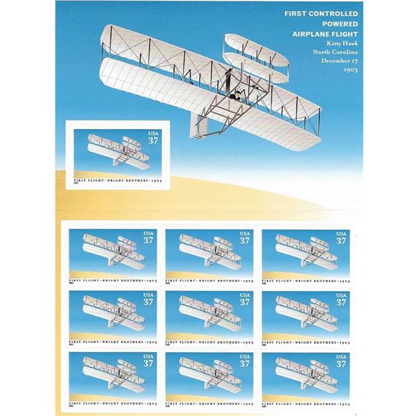 First Controlled Flight of The Wright Brothers Stamps
