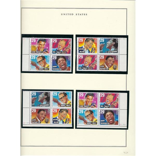 Music Legends Collectors Stamp Sheet 16 x 29 cent stamps