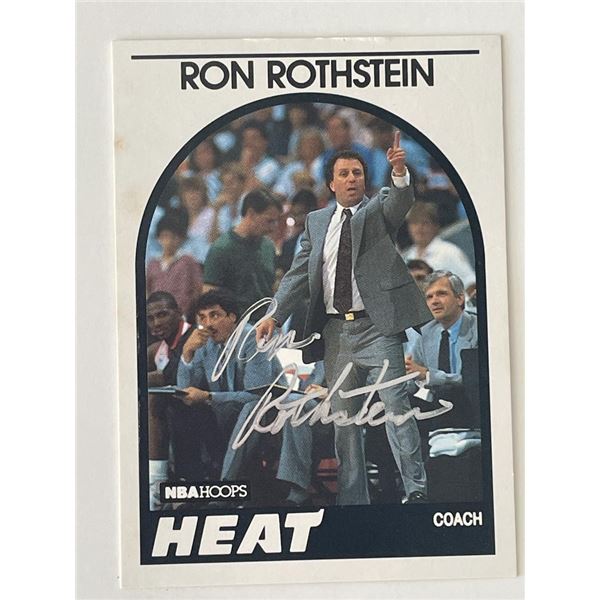 Miami Heat Ron Rothstein 1990-91 NBA Hoops Coach #318 signed trading card