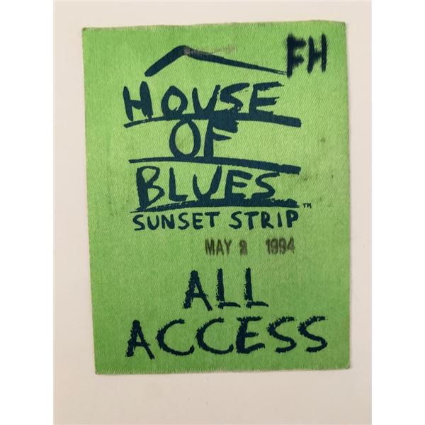 House of Blues Sunset Strip 1994 Backstage Pass