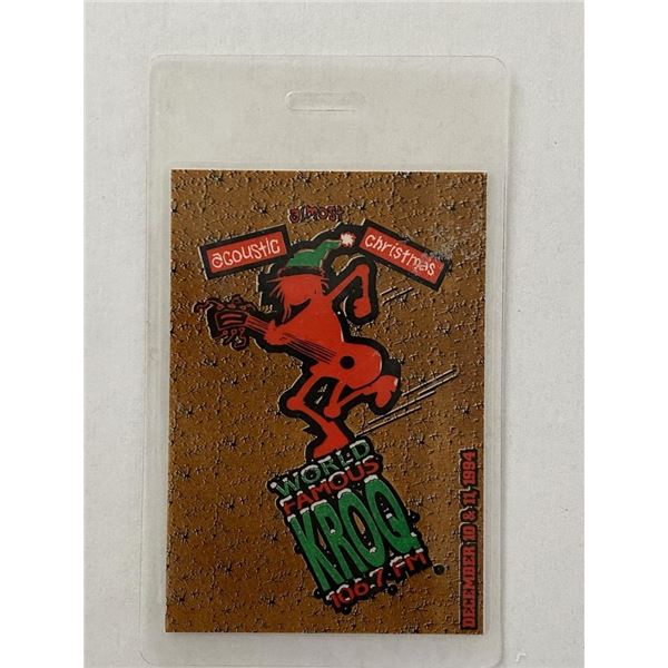 KROQ-FM Acoustic Christmas '94 Backstage Pass