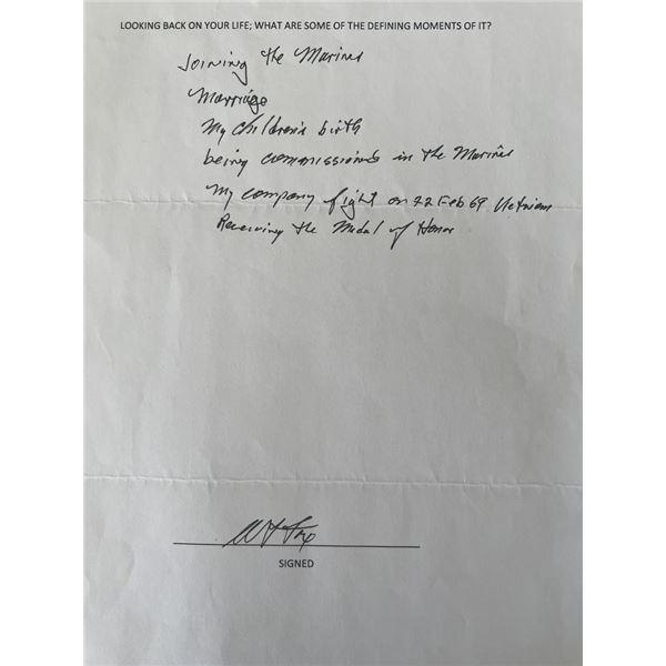 Wesley L. Fox signed note