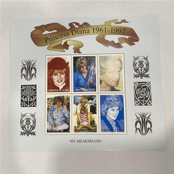 Ghana Princess Diana commemorative stamp set