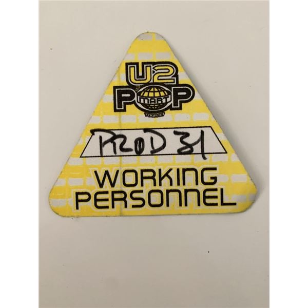 U2 '97 PopMart Working Personnel Backstage Pass