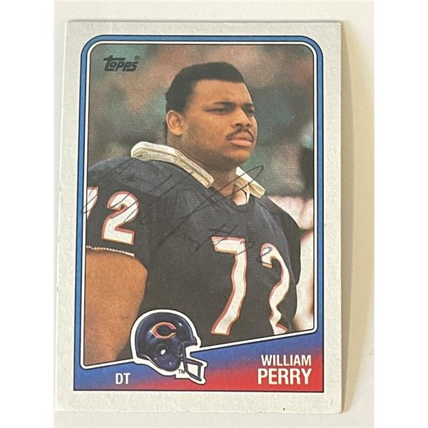 Chicago Bears William Perry 1988 Topps #79 signed trading card