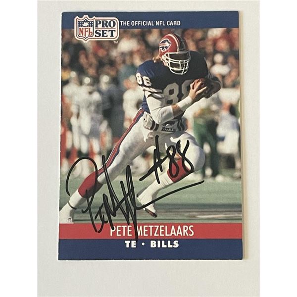 Buffalo Bills Pete Metzelaars 1990 NFL #439 signed trading card