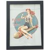 Image 1 : Fly Me to the Moon, Honey! Vintage Framed Wartime Pin Up Bombshell  Art Print