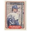 Image 1 : Chicago Cubs Tim Blackwell signed 1982 Fleer #587 trading card