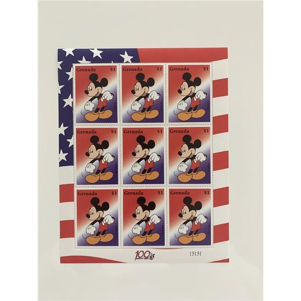 Grenada 1$ Mickey Mouse Stamp Set