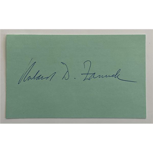 Richard D. Zanuck original signature