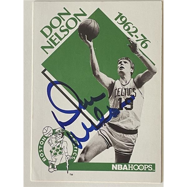 Boston Celtics Don Nelson 1990 NBA #345 signed trading card