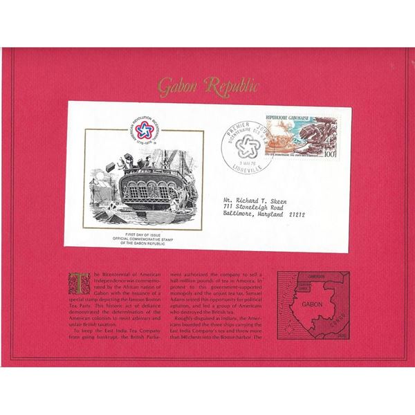 Gabon Republic - American Bicentennial Commemorative FDC