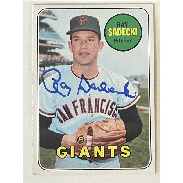 San Francisco Giants Ray Sadecki Topps #125 signed trading card