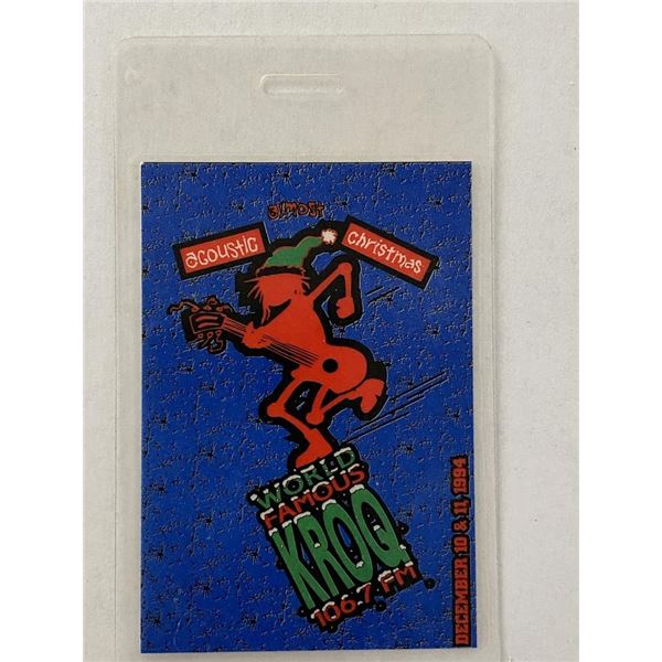 KROQ-FM Acoustic Christmas '94 Backstage Pass