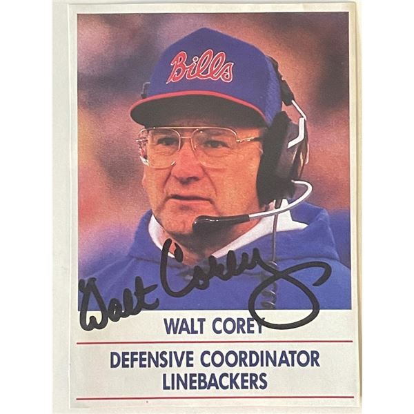 Buffalo Bills Walt Corey signed trading card