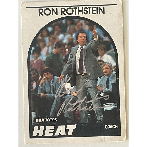 Miami Heat Coach Ron Rothstein 1989 NBA #172 signed trading card