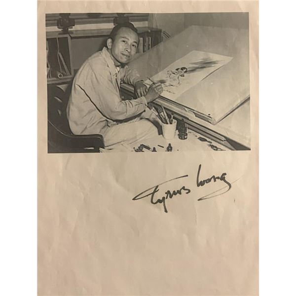Bambi Artist Tyrus Wong signed photo