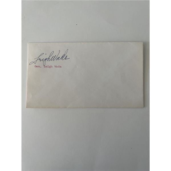 General Leigh Wade original signature