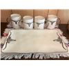 Image 1 : Longhorn Platter w/ 4 Cups