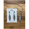 Image 1 : Feather Pendant Necklace and Earrings Set