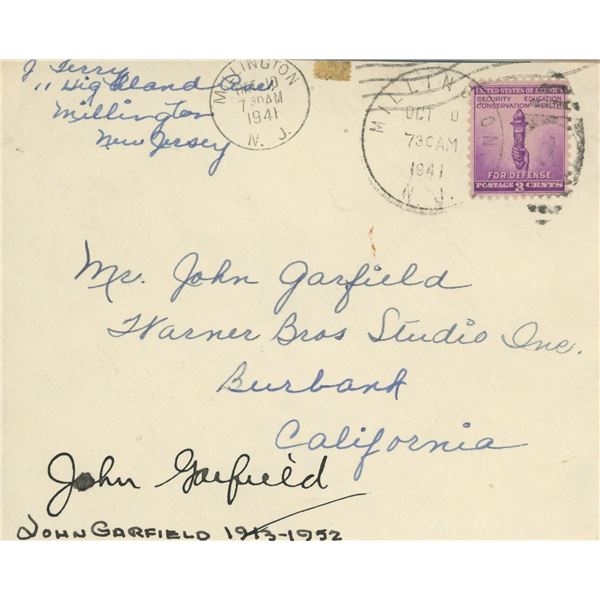 John Garfield signed envelope