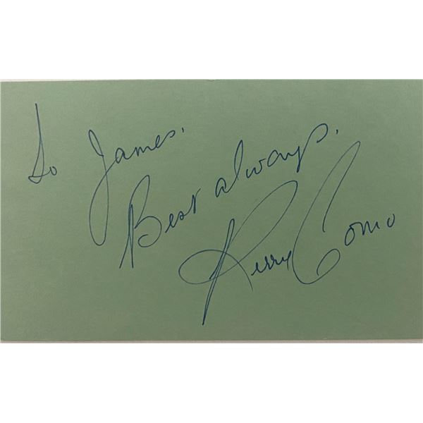 Perry Como original signature