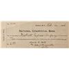 Image 1 : David B. Hill Signed Check 1906