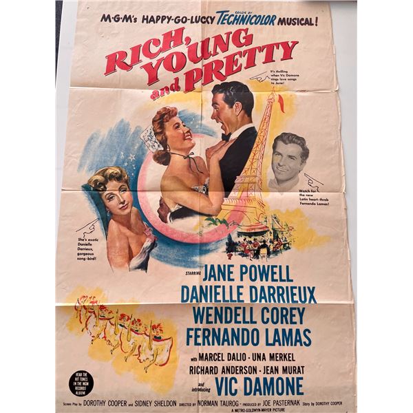 Rich, Young and Pretty 1951 vintage movie poster