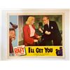 Image 1 : I'll Get You  original 1953 vintage lobby card