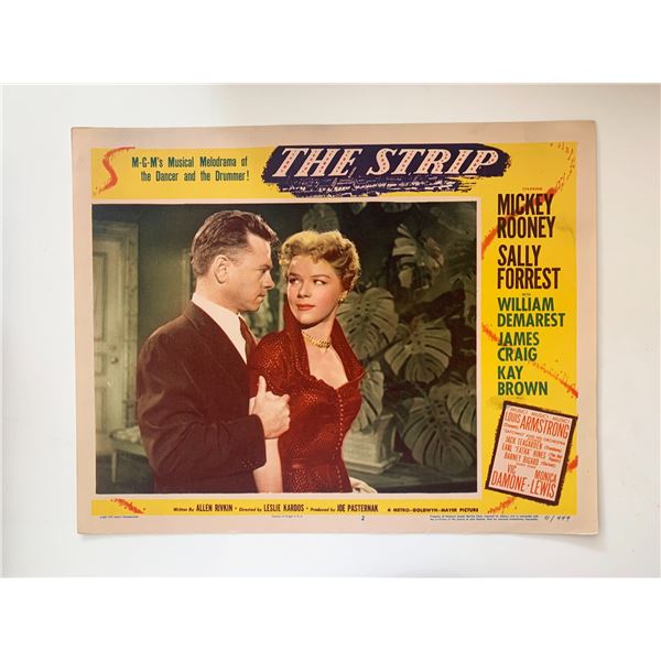 The Strip original 1951 vintage lobby card