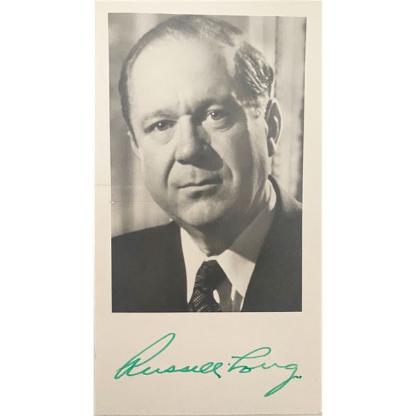 US Senator Russell Long signed photo