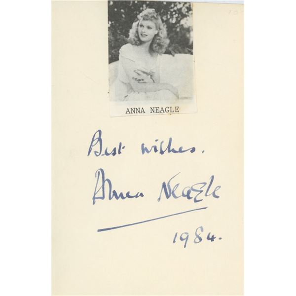 Anna Neagle signature cut
